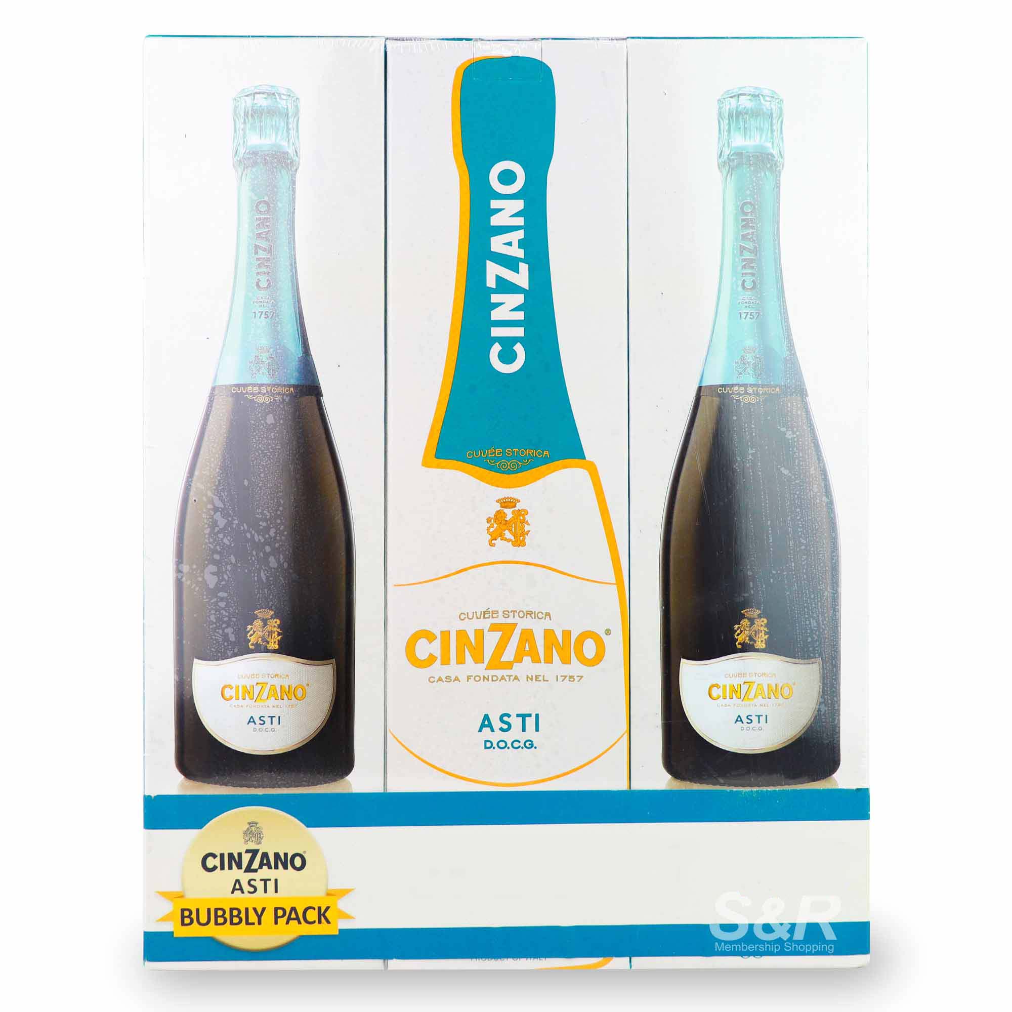 Cinzano Asti D.O.C.G. Sparkling Wine 3 bottles